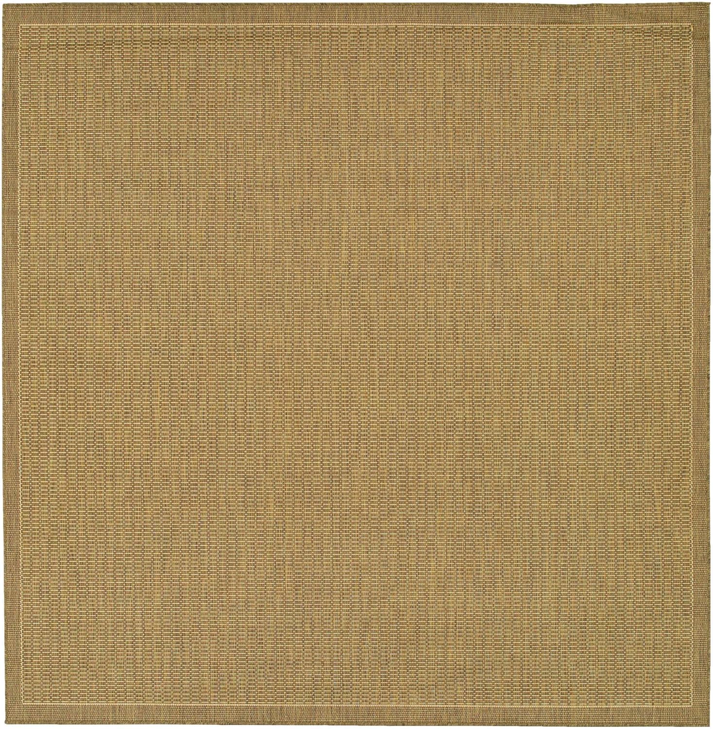 Couristan Recife Saddle Stitch Indoor/Outdoor Area Rug, 7'6", Cocoa Brown-Natural