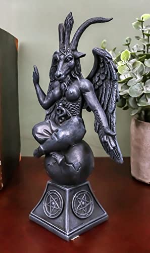 Ebros Large 16" Tall Sabbatic Goat Idol Baphomet Seated Statue Figurine O864