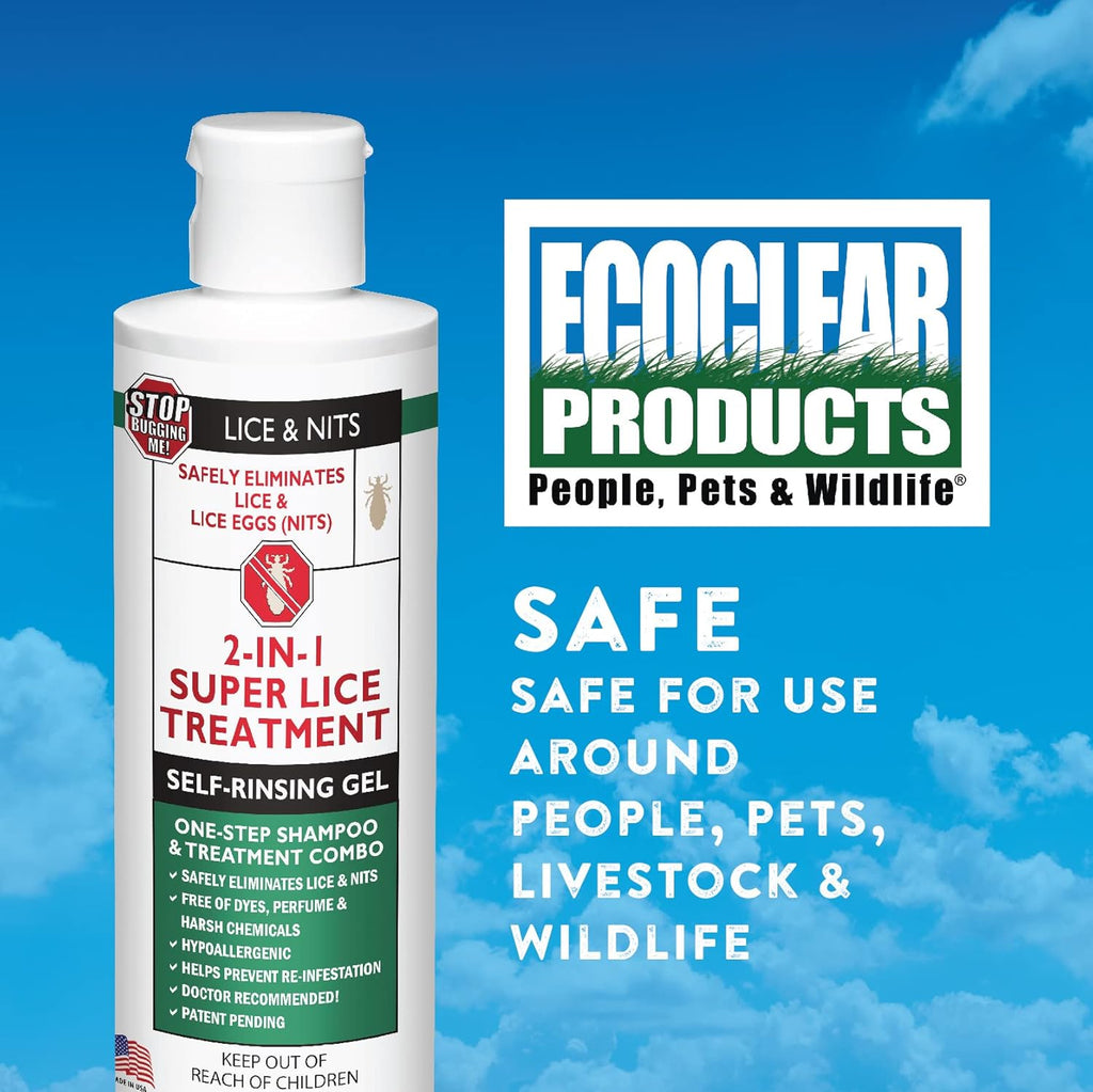 All-Natural 2-in-1 Lice Treatment Gel Shampoo, 8 oz O968