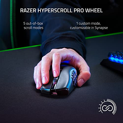 Razer Naga V2 Pro Wireless Gaming Mouse with Interchangeable Side Plate, 20K DPI Optical Sensor, Chroma RGB X512