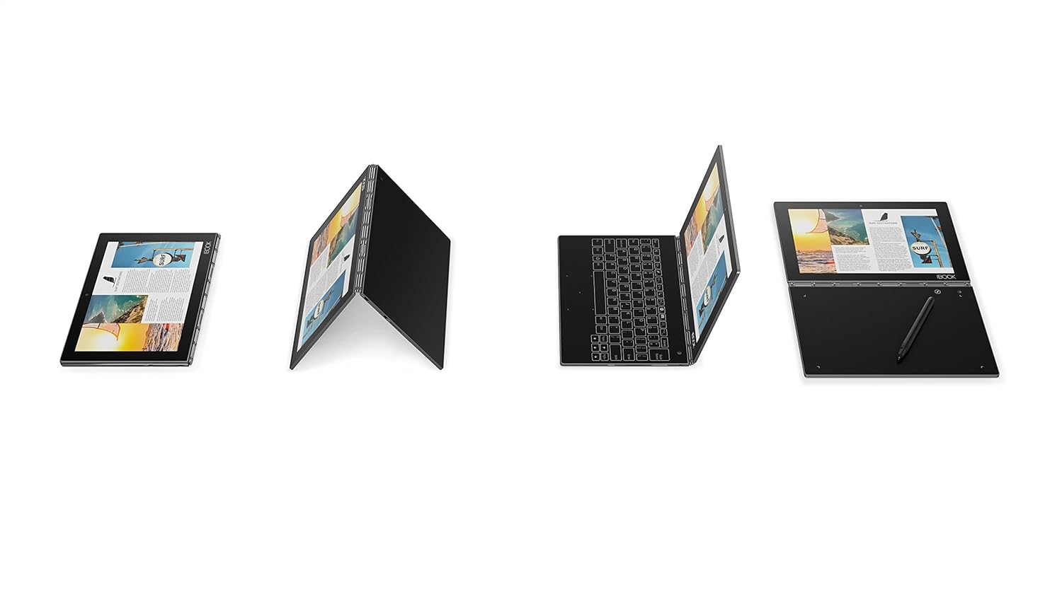 Lenovo Yoga Book 2 in 1 Tablet, FHD 10.1" Android, 4GB RAM, 64GB SSD, Gunmetal L921366