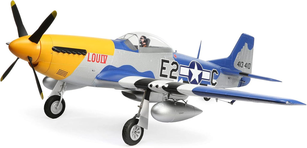 E-flite RC Airplane P-51D Mustang 1.5m BNF Basic Combo Battery Included/Transmitter and Charger not Included with Safe EFL01250C