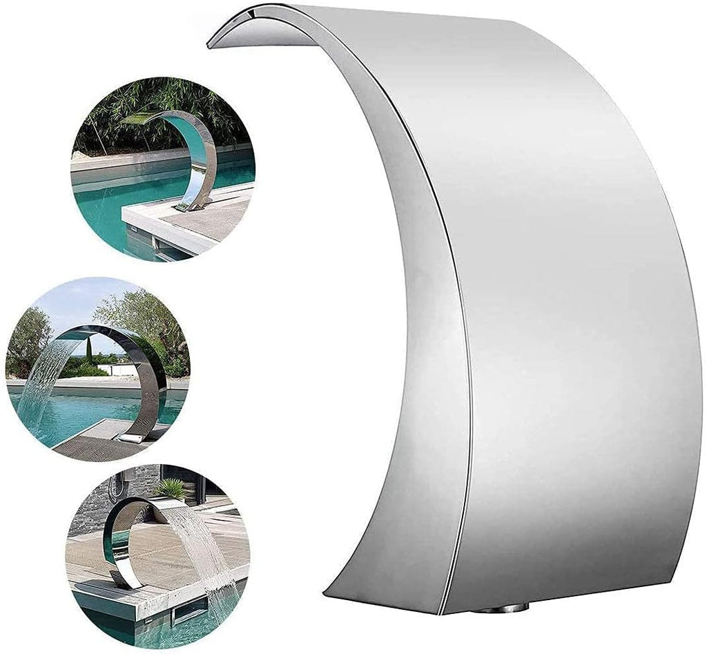Stainless Steel Pool Waterfall Fountain for In-Ground Pools B28845