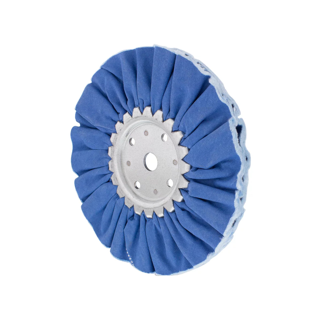 6" Blue Treated Airway Buff - 5/8" & 1/2" Arbor Y8285