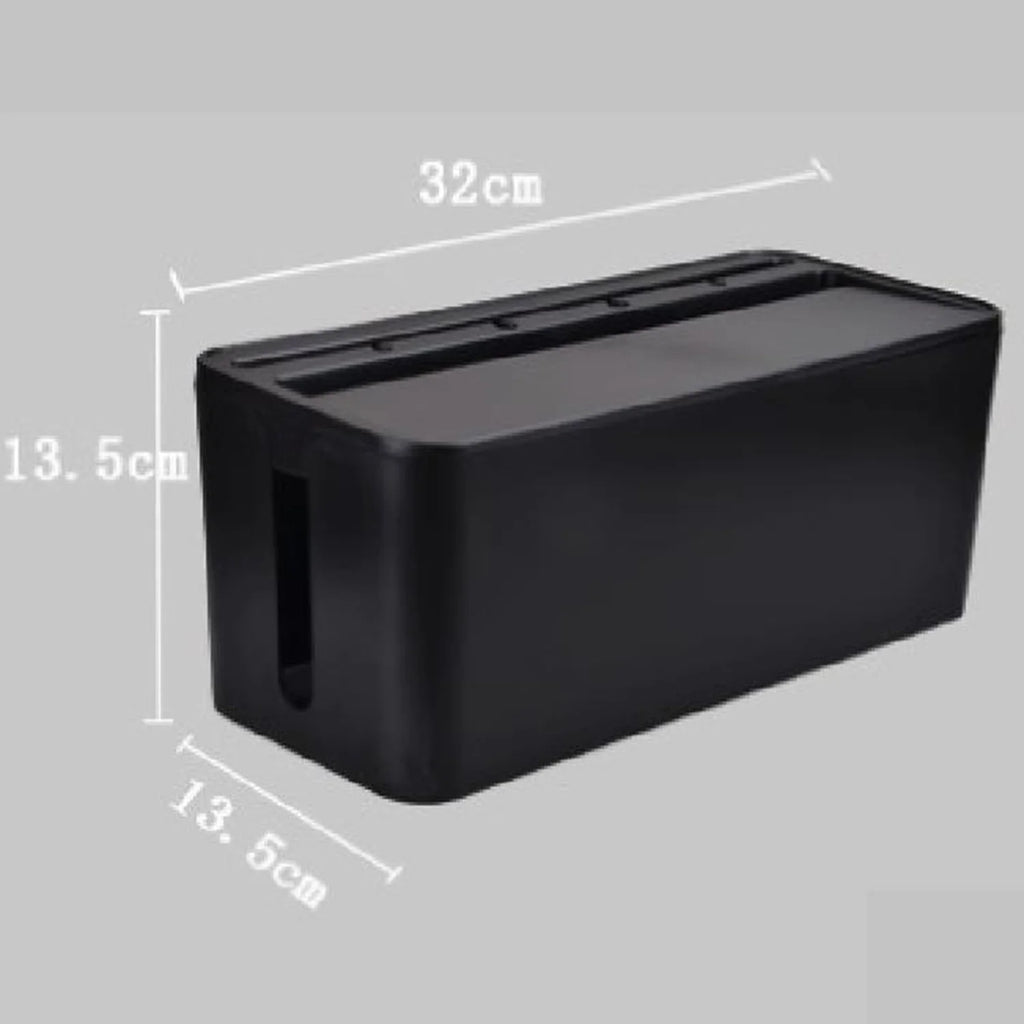Cable Management Box for Desk, Power Strip Holder (Black) B6224