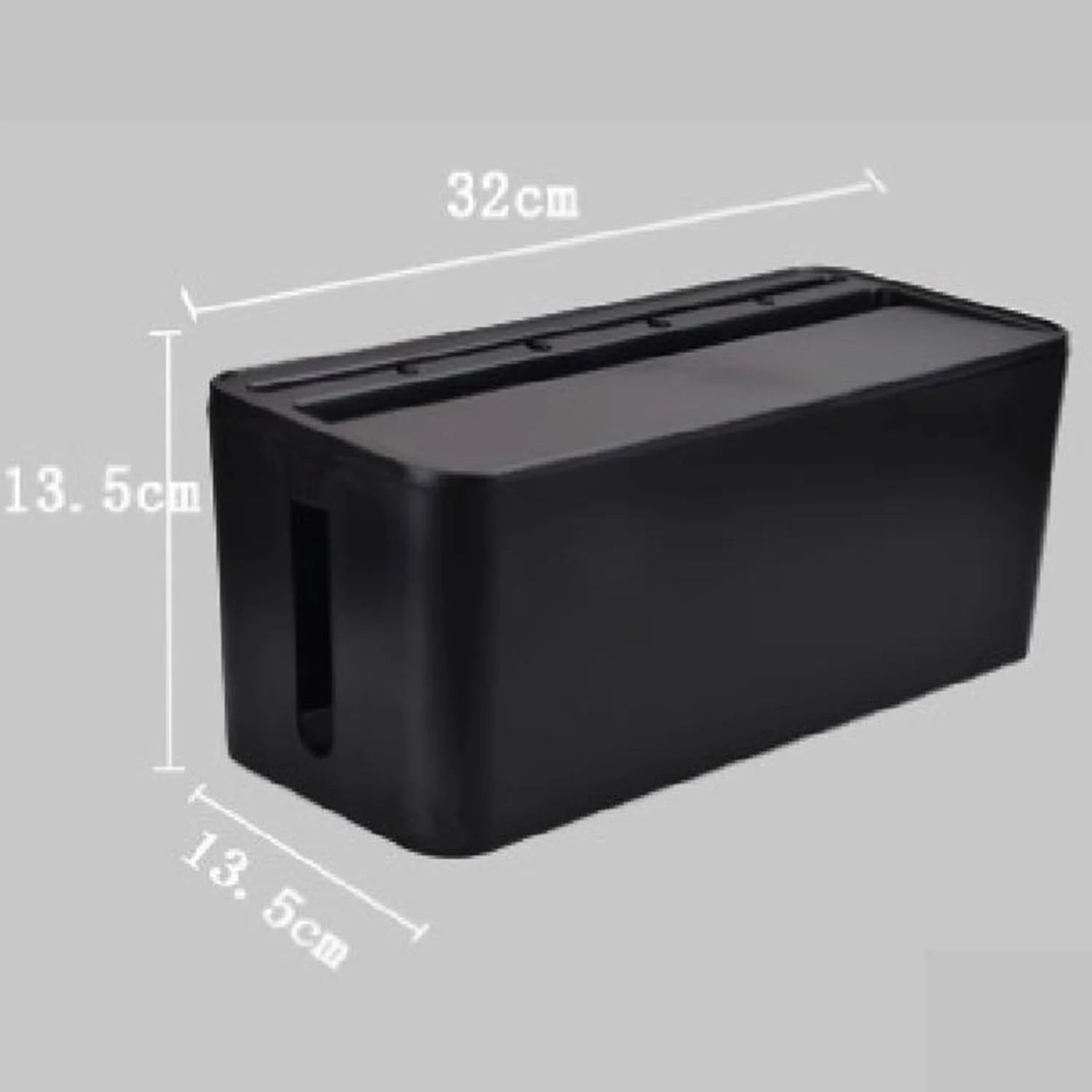 Cable Management Box for Desk, Power Strip Holder (Black) B6224