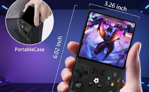 R36Max Handheld Game Console, 4.0 Inch IPS, 64GB, 4000mAh, New Black Y517