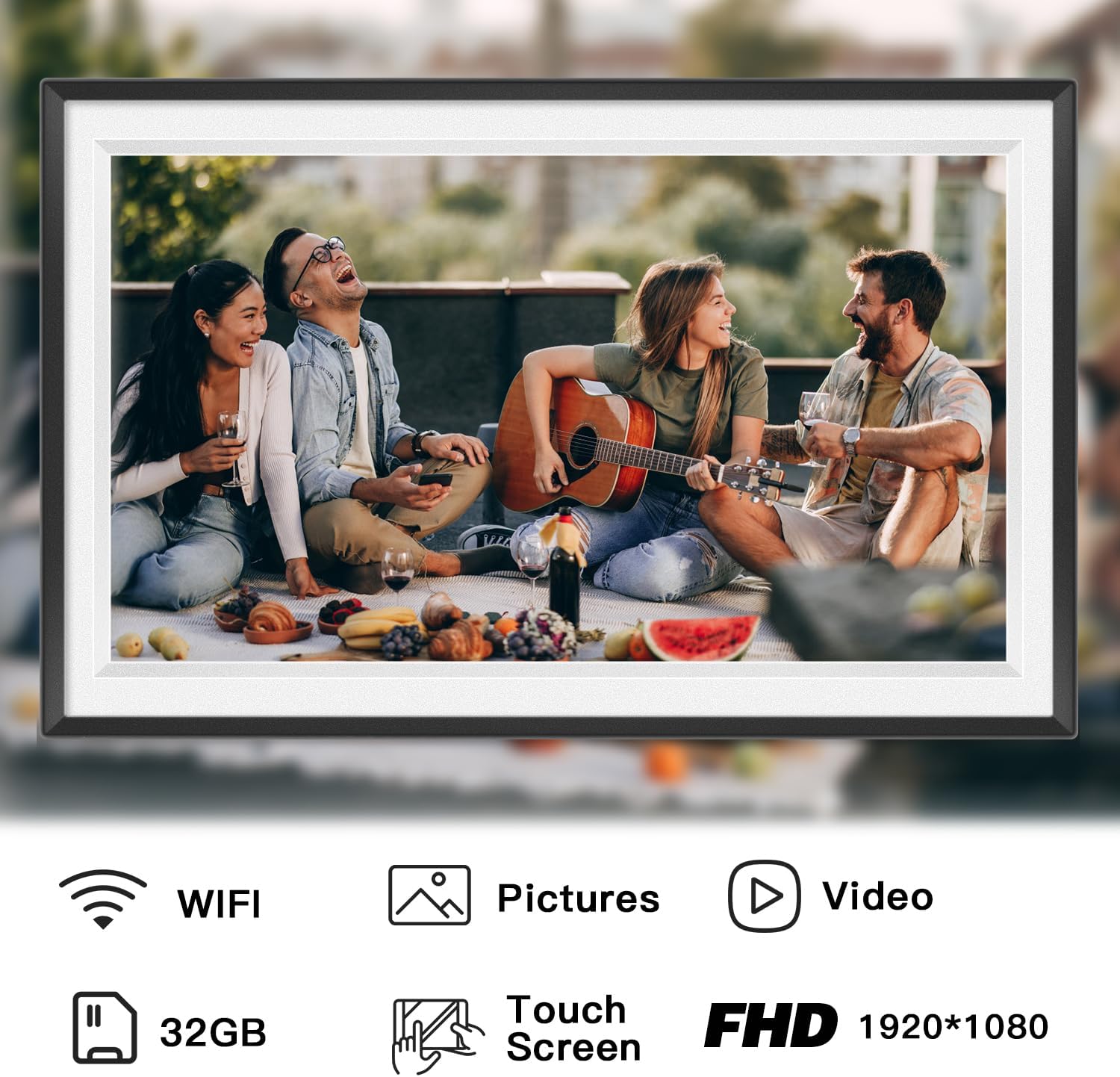15.6 Inch Touch Screen WiFi Digital Picture Frame with 32GB Storage A386