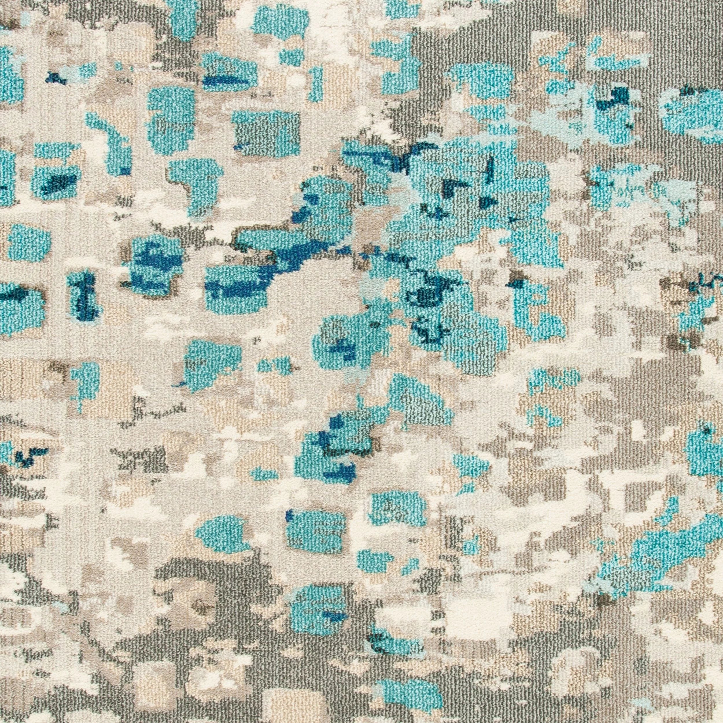 SAFAVIEH Madison Candelario Abstract Polka Dots Area Rug, Grey/Blue, 9' x 12' P633