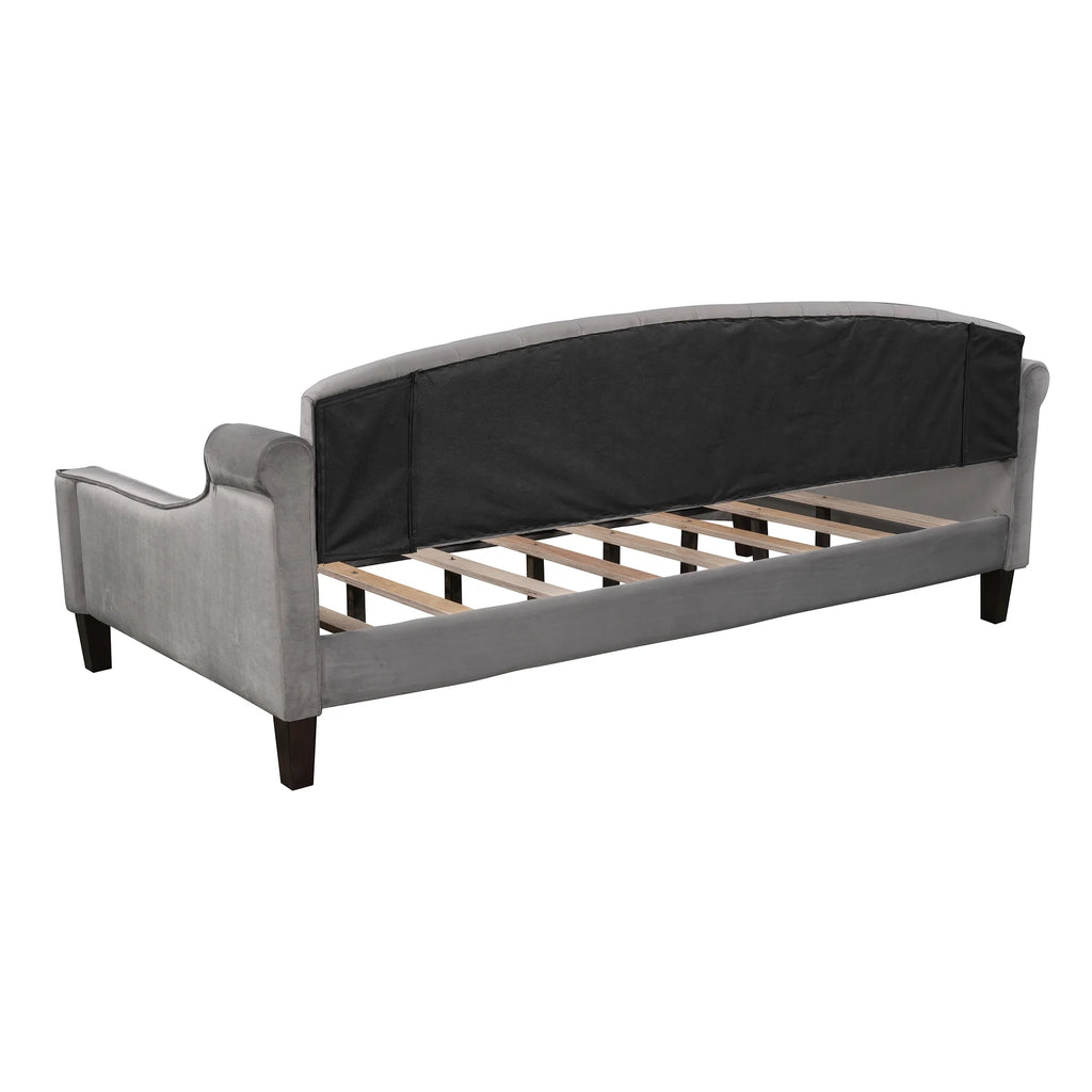 Euroco Twin Size Tufted Button Daybed Gray X460649
