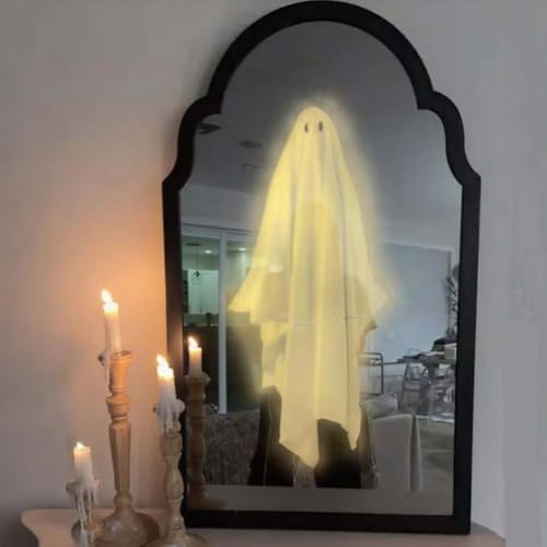Halloween Hologram Ghost Mirror, Spooky Bedroom Decor with Creepy Eyes N887