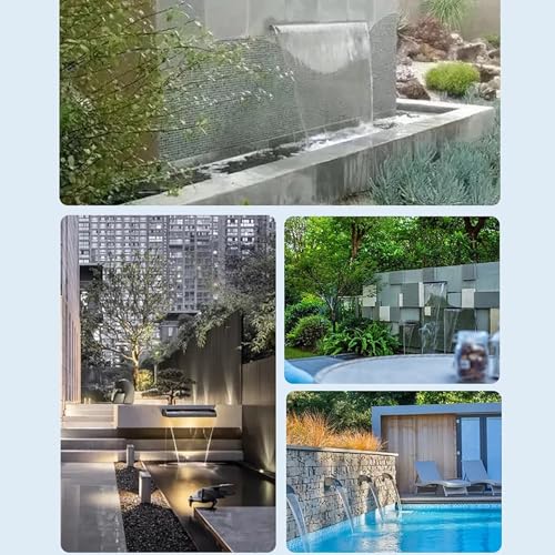 304 Stainless Steel Waterfall Pool Fountain Spillway for Garden Pond Spa (80cm) O5374