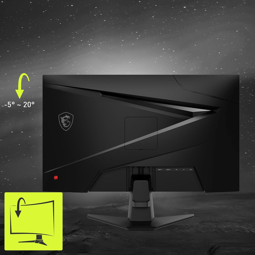MSI G256F 25-inch FHD 180Hz Gaming Monitor, HDMI, DisplayPort, VESA Mountable, Black V402
