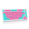 75% Wireless Creamy Mechanical Keyboard, Hot Swappable Custom Keyboard, RGB Backlit Gasket Gaming Keyboard, 2.4G/BT5.0/USB-C Mechanical Gaming Keyboard, Pre-lubed Linear Gray Cream Switches