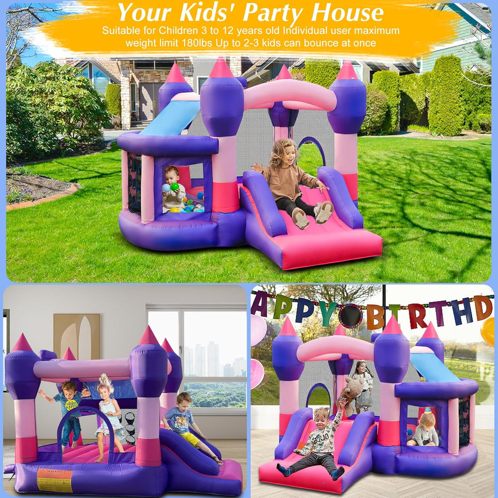 Inflatable Bounce House for Kids with Slide and Blower A2220