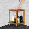 Corner Shower Stool 16 inch - Shower Seat for Inside Shower - in Shower Stool for Shaving Legs, Stool for Small Shower Spaces, Bath Seat, Spa Foot Rest Shaving Stool, Corner Nightstand, Beside Table