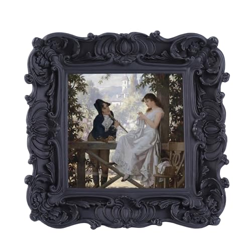 Antique Picture Frames 8x10 Vintage Victorian Ornate with Glass, Black S55546