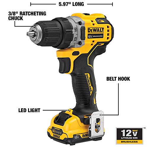 DEWALT XTREME 12V MAX Cordless Drill Combo Kit DCK221F2 D39363