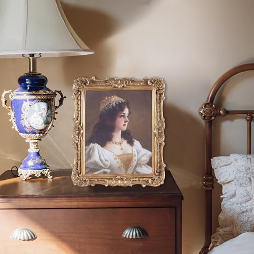 Antique Picture Frames 8x10 Vintage Victorian Ornate with Glass, Black S55546