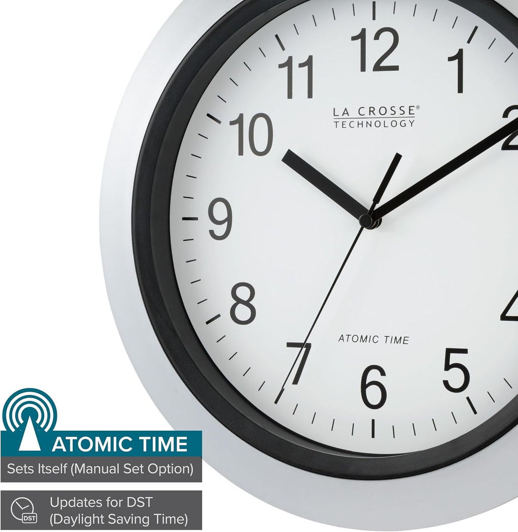La Crosse Technology WT-3129S 12 Inch Atomic Analog Wall Clock L489777