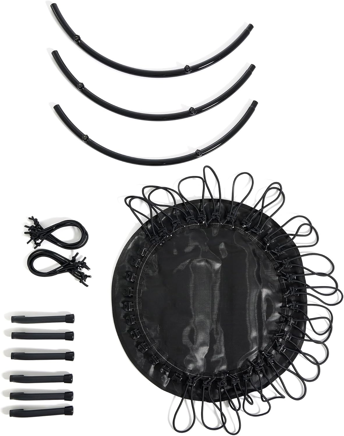 JumpSport 430 44 Inch Mini Exercise Rebounder Trampoline with Workout DVDs, Black L76641