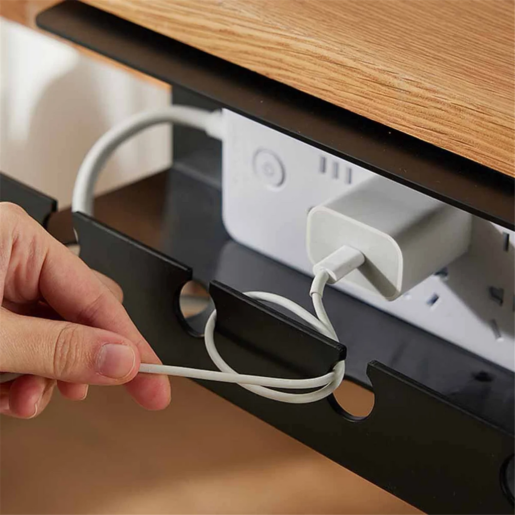 Under Desk Cable Management Tray with Clamp, White M1354