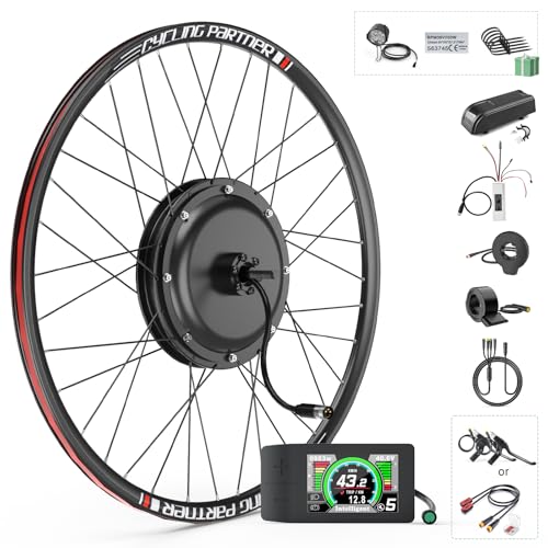 Ebike Conversion Kit 48V1000W Brushless Gearless Ebike Motor,Optional 26"/700C Rear Hub Motor Electric Bike Kit with Intelligent Controller System for 135-142 Rear Dropout Size Bike