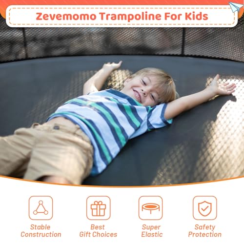 12FT 14FT 16FT Outdoor Trampoline with Safety Net & Ladder, Heavy Duty Backyard Round Trampoline X9143