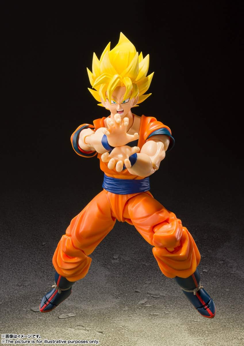TAMASHII NATIONS Dragon Ball Z Super Saiyan Full Power Son Goku S.H.Figuarts Action Figure P6155