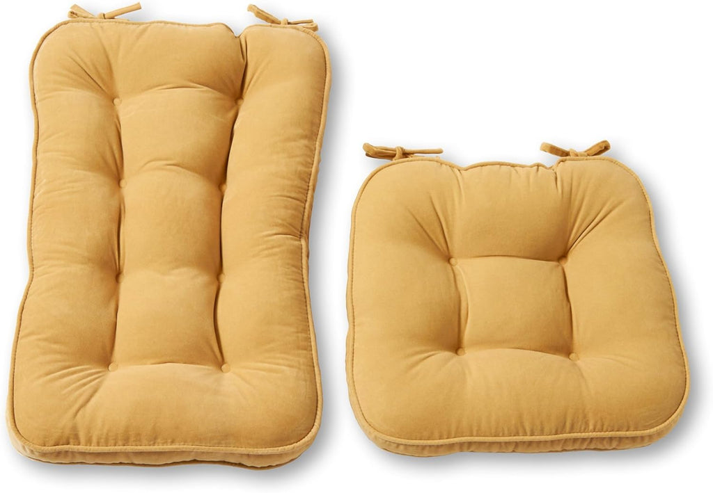Greendale Home Fashions Jumbo Rocking Chair Cushion Set Hyatt Fabric, Cream