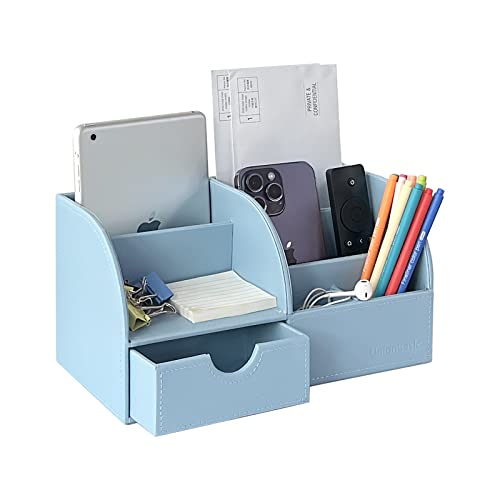 UnionBasic Desk Organizer Leather Pen Holder Storage Box, Black C712