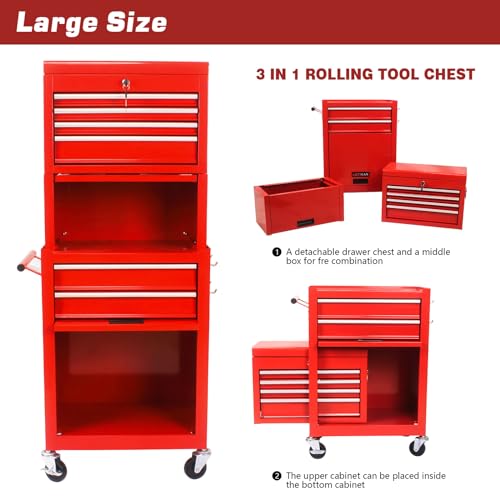 Craftsman Rolling Tool Chest with 6 Drawers and Wheels, Blue C901414