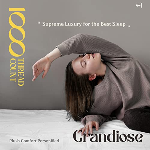 MAYFAIR LINEN 100% Pure Egyptian Cotton Sheets Queen Size - 4 PC White Hotel Bedding Set X670692