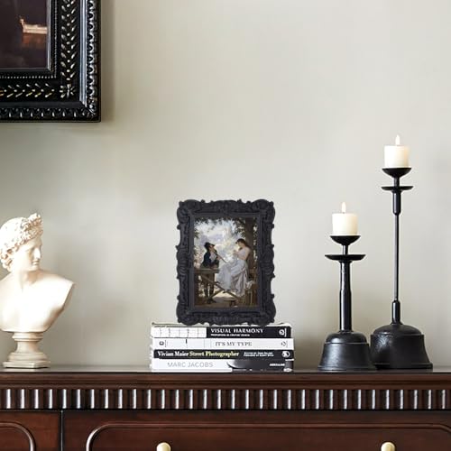 Antique Picture Frames 8x10 Vintage Victorian Ornate with Glass, Black S55546