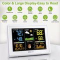BALDR Weather Station Wireless Indoor Outdoor, Digital Colorful Thermometer with Atomic Clock, Wireless Home Weather Station with Barometer and Moon Phase