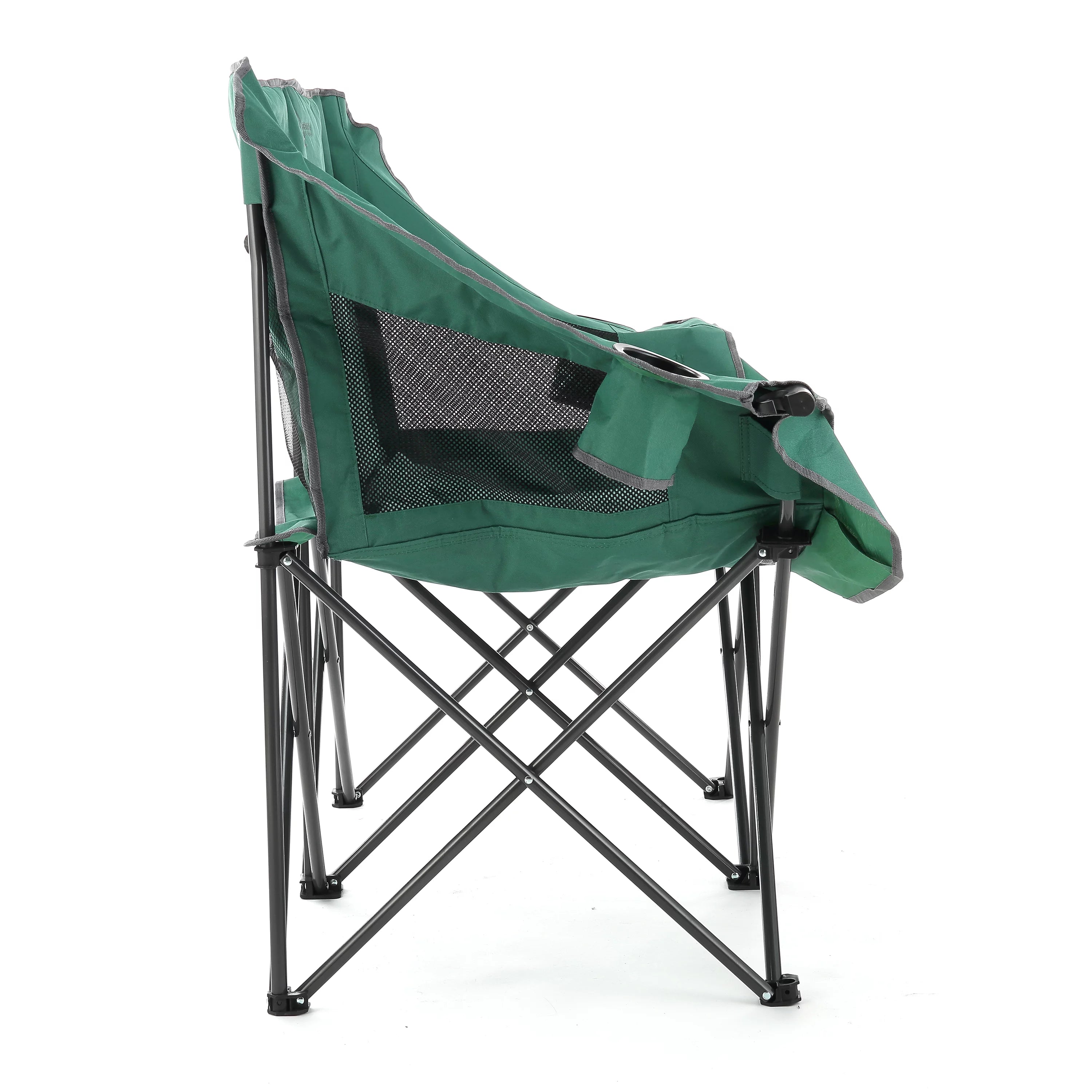 ARROWHEAD OUTDOOR Portable Folding Double Camping Chair with Cup Holders, Padded Seats, Carrying Bag, 500lbs Capacity (Green) N8854
