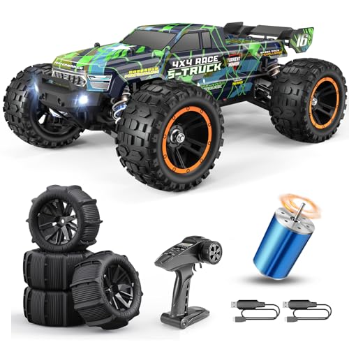 HAIBOXING 16890SA 1/16 Scale 4WD Brushless RC Truck Max 40 MPH Fast RC Cars, All Terrains RC Cars with Independent ESC 4X4 Off-Road Semi-Truck for Boys and Adults, 3S Battery Applicable (not included)