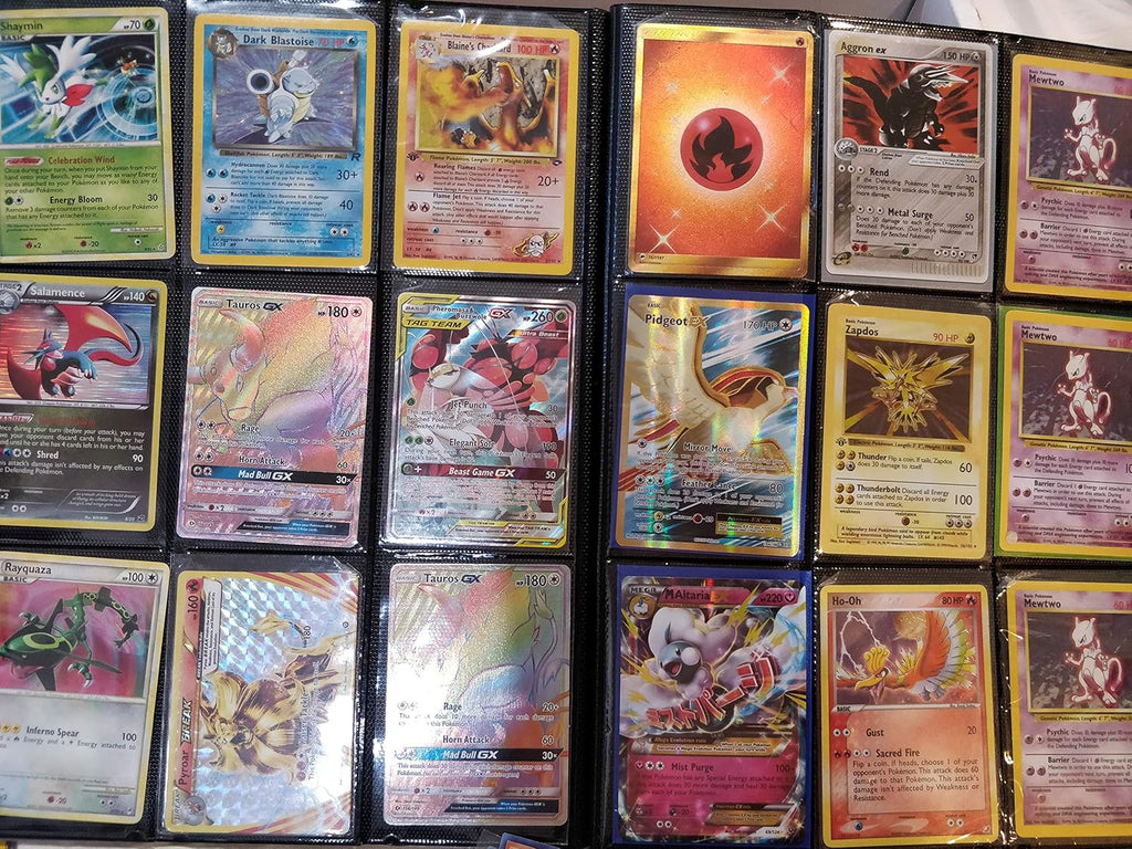 Pokemon Rainbow Rare Cards Binder Collection with 5 Foils, EX, GX, FA, Secret Rare B19746