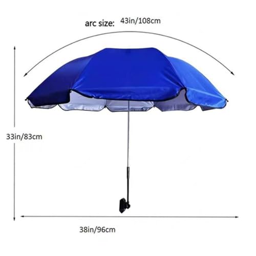 Chair Umbrella with Clamp, UPF 50+, 48 Inches for Patio Beach Chairs E521