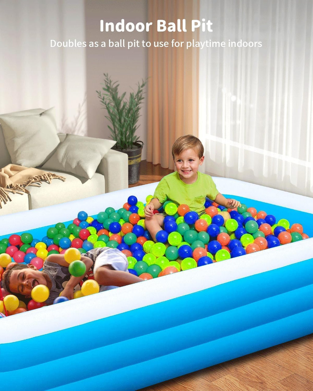 Extra Large Inflatable Pool for Adults, Family Blow Up Swimming Pool for Backyard R138