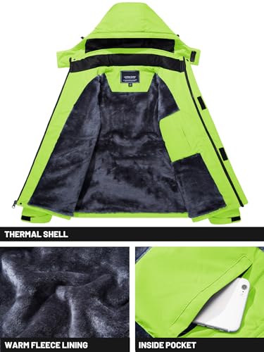 TACVASEN Men's Winter Skiing Jacket Waterproof Insulated Parka with Hood H588