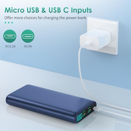 Portable Charger 38800mAh Power Bank with LCD Display, USB-C, 5 USB Outputs O180