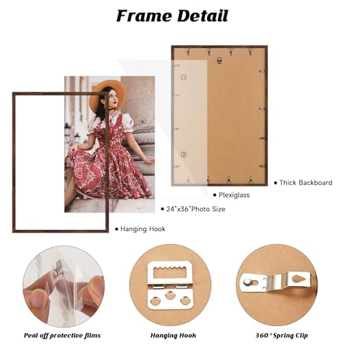 HLiWEGNS 3Pack 20x27 Matte Gold Picture Frame for Wall Display I5688