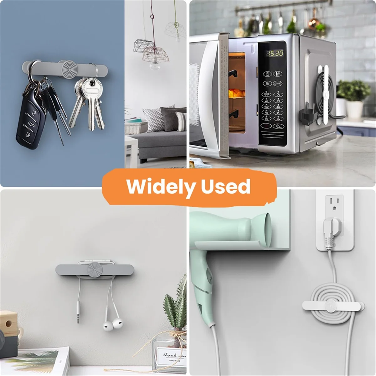 Cord Organizer for Kitchen Appliances, 6 Pack Stick-On Wire Keeper I22480