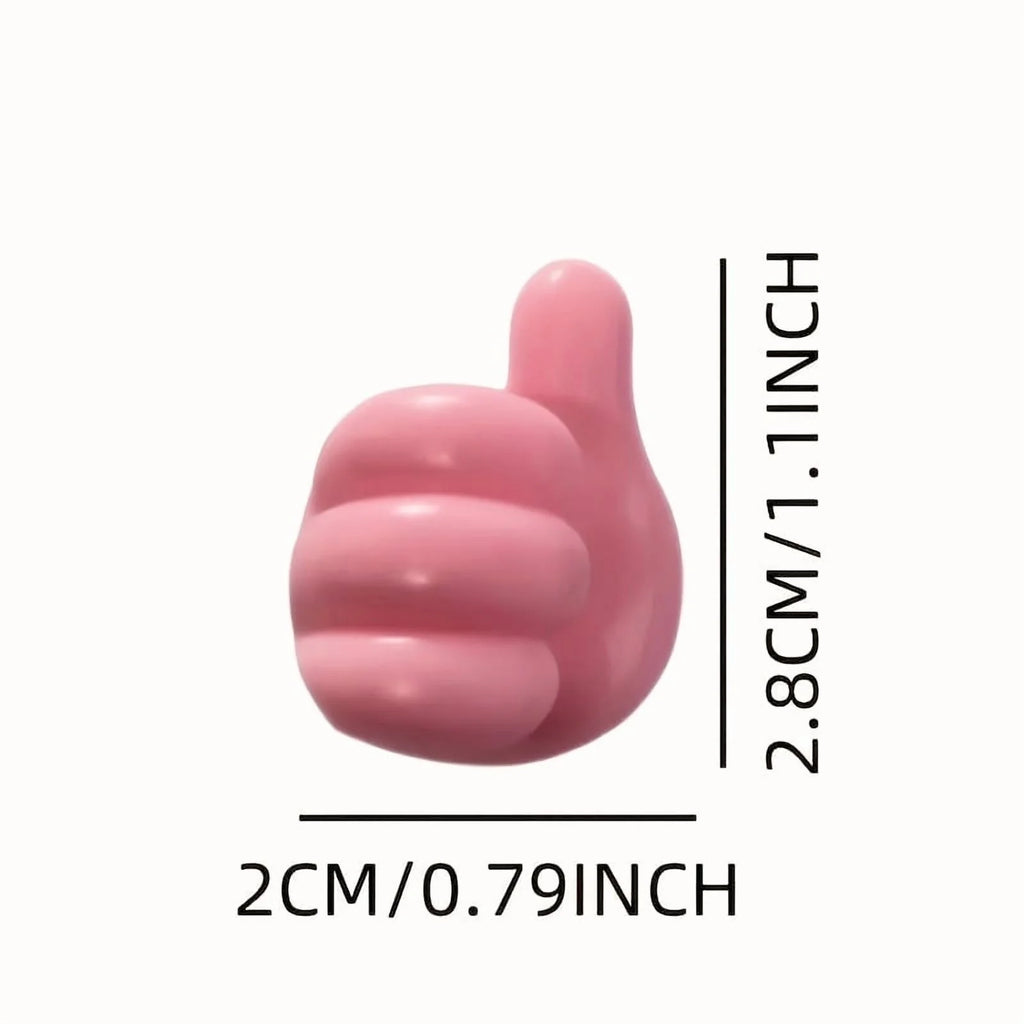 10Pcs Silicone Thumb Wall Hook Adhesive Cable Clip Key Hanger J3910
