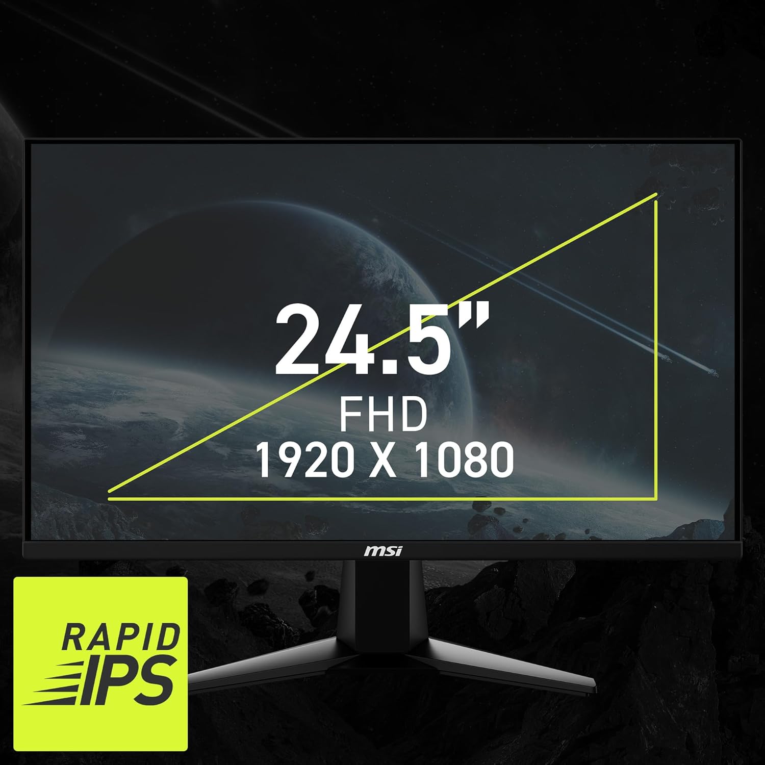 MSI G256F 25-inch FHD 180Hz Gaming Monitor, HDMI, DisplayPort, VESA Mountable, Black V402