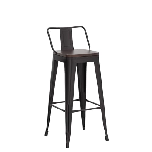 Andeworld Bar Stools Set of 4 Counter Height, Distressed White 30 Inch K18303