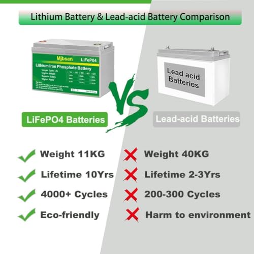 12V 100Ah LiFePO4 Battery with 100A BMS for RV, Solar, Trolling Motor P400156