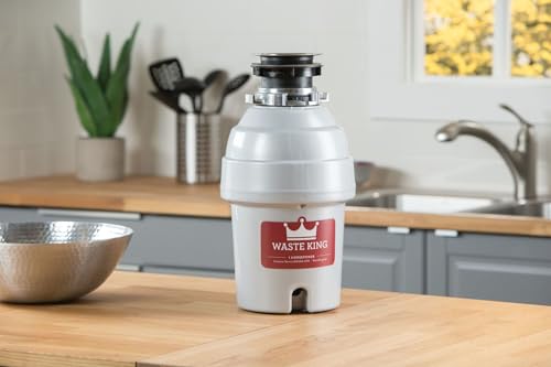 Waste King L-5000TC Batch Feed Garbage Disposal, 3/4 HP with Power Cord L7253