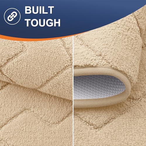 OLANLY Dog Door Mat for Muddy Paws 30x20, Non-Slip Washable Microfiber, Grey K73104